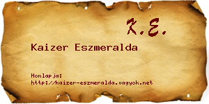 Kaizer Eszmeralda névjegykártya